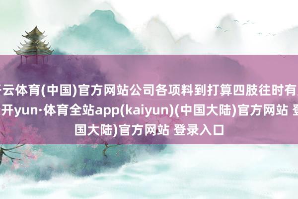 开云体育(中国)官方网站公司各项料到打算四肢往时有序开展-云开yun·体育全站app(kaiyun)(中国大陆)官方网站 登录入口